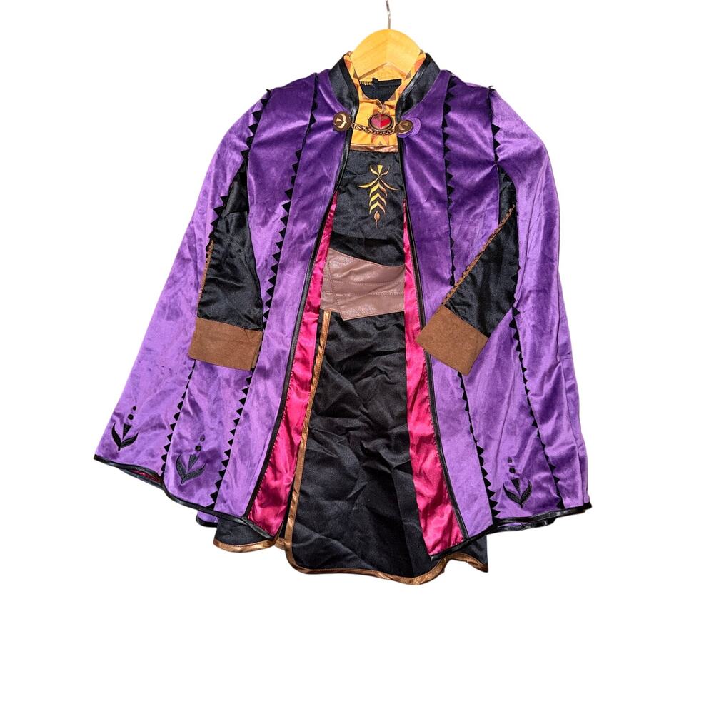 Disney Anna frozen II costume girls 6 dress and cloak robe Halloween dress up